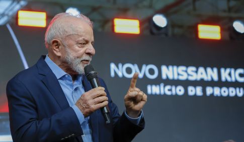 Presidente da República, Luiz Inácio Lula da Silva, durante visita ao Complexo Industrial da Nissan do Brasil