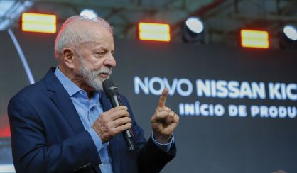 Presidente da República, Luiz Inácio Lula da Silva, durante visita ao Complexo Industrial da Nissan do Brasil