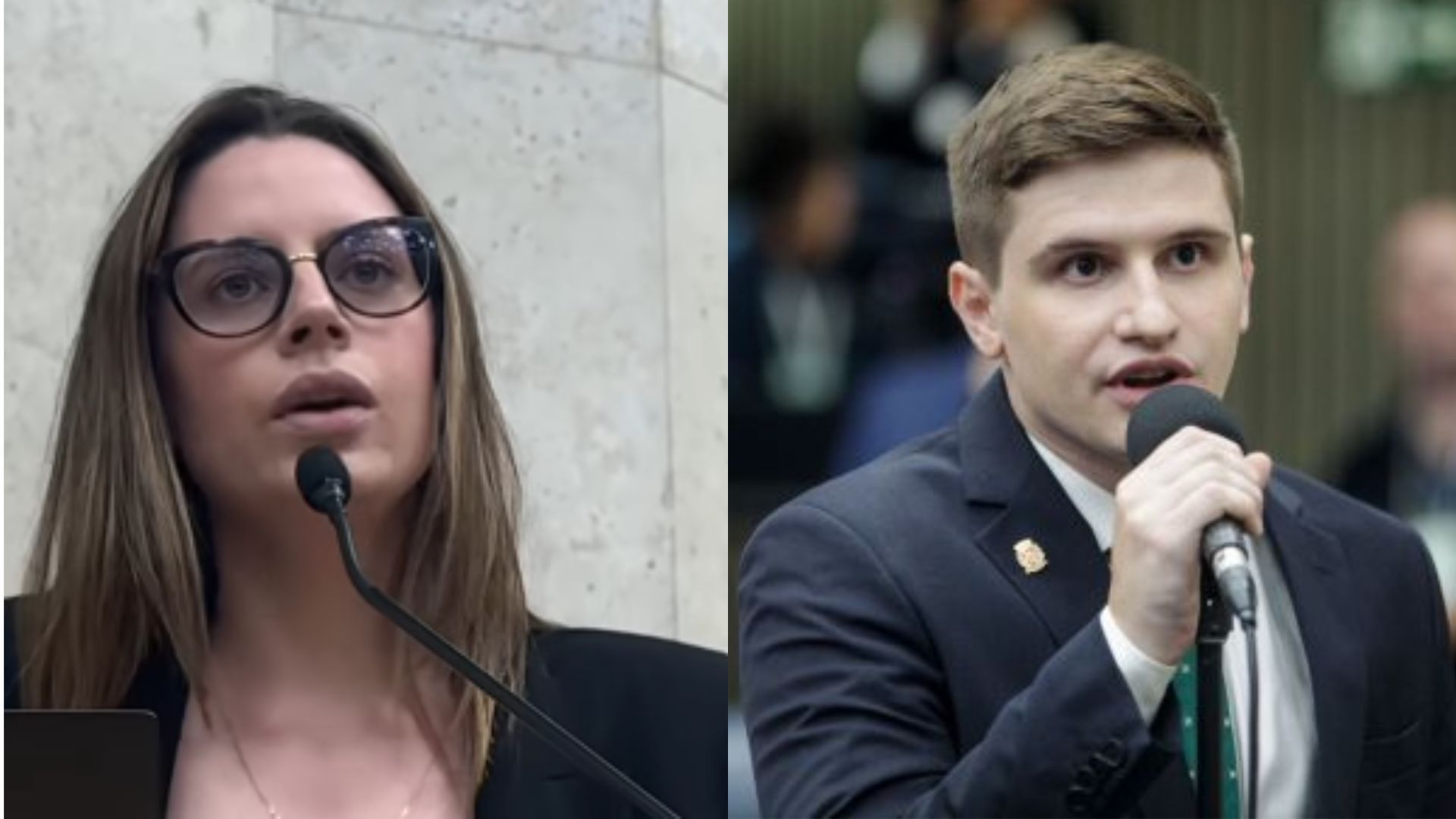 A vereadora Zoe Martínez e o vereador Lucas Pavanato