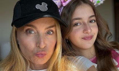 Angélica e a filha Eva, de 12 anos
