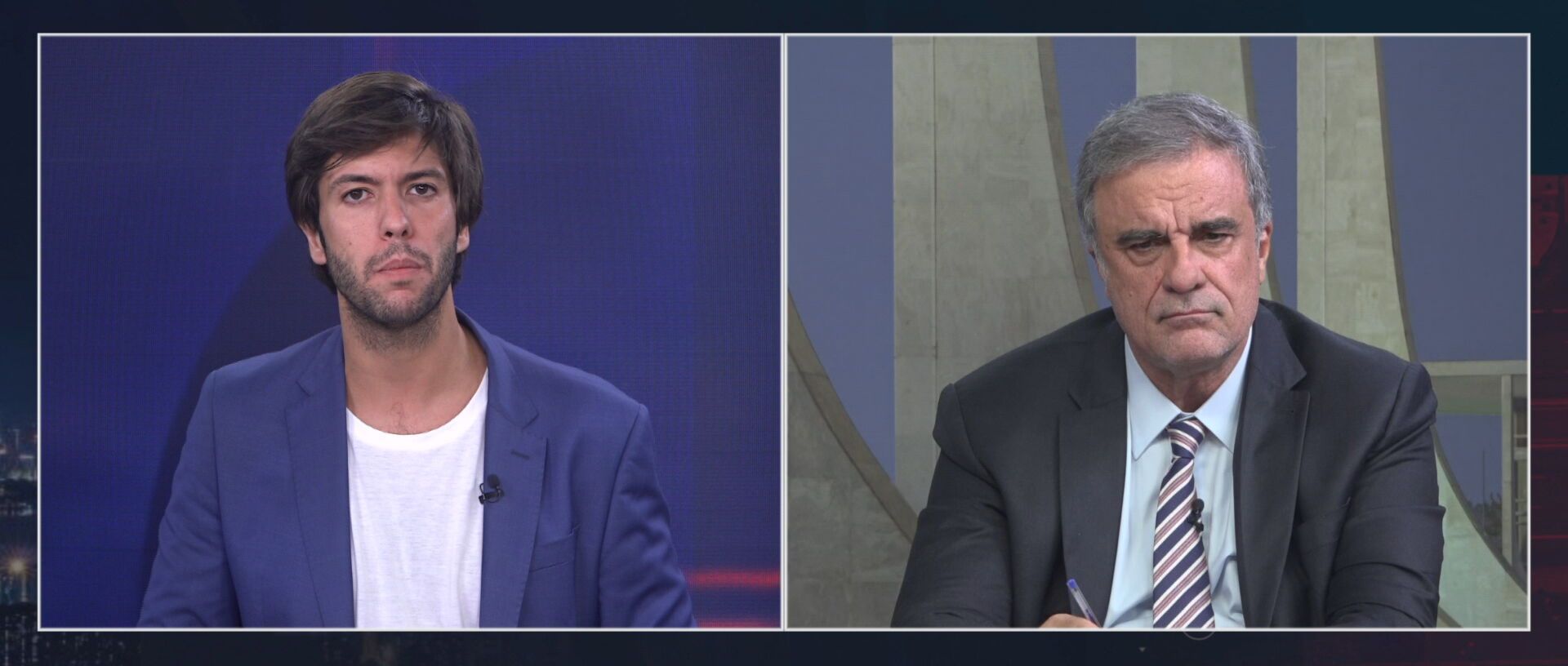 Caio Coppolla e José Eduardo Cardozo em "O Grande Debate"