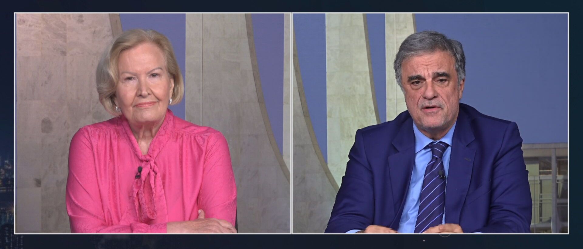 Ana Amélia e José Eduardo Cardozo em "O Grande Debate"