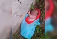 Bebê recém-nascida é encontrada em sacola plástica no RJ