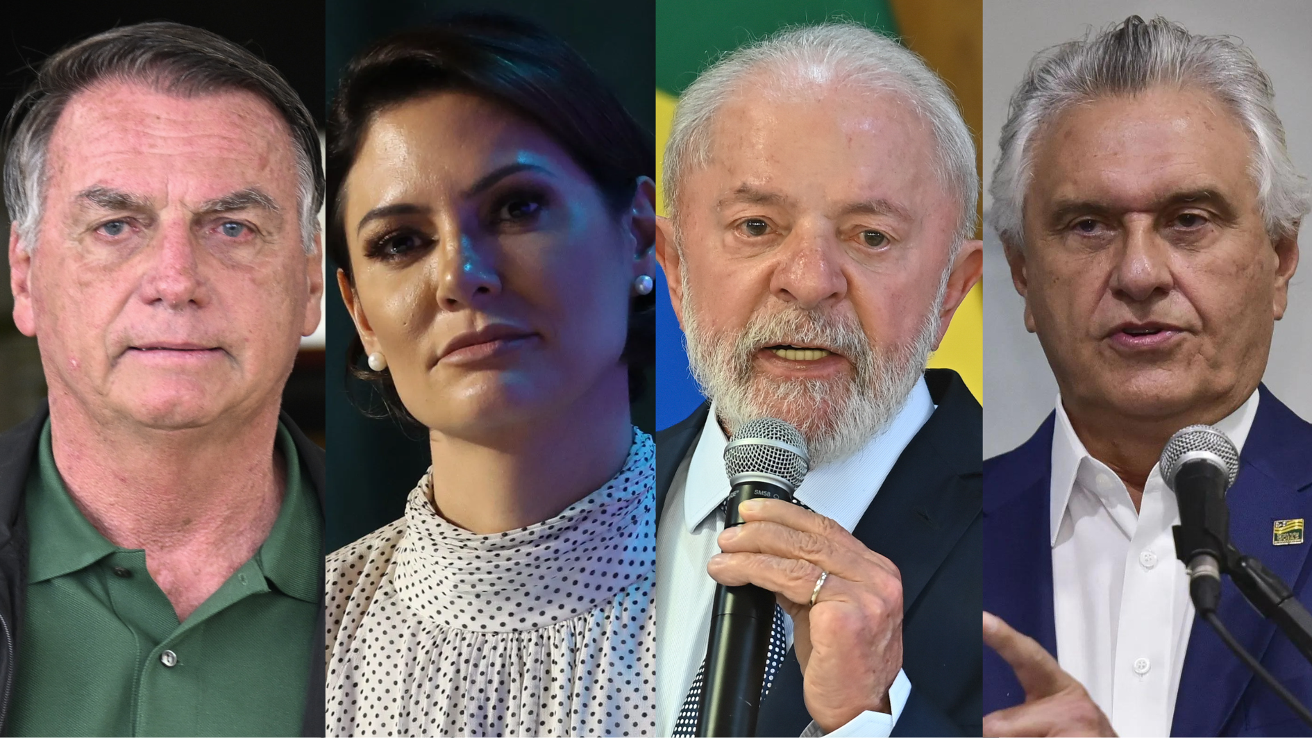 Bolsonaro - Michelle - Lula - Caiado
