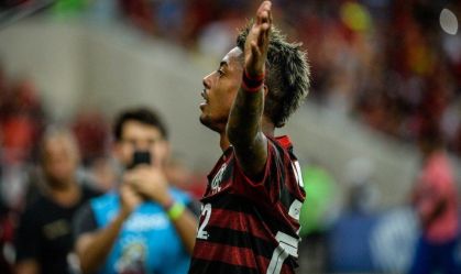 Bruno Henrique durante jogo do Flamengo