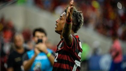 Bruno Henrique durante jogo do Flamengo