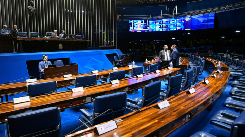 Plenário do Senado Federal durante sessão deliberativa ordinária
