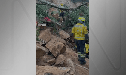 Deslizamento de terras deixa vítima em SC