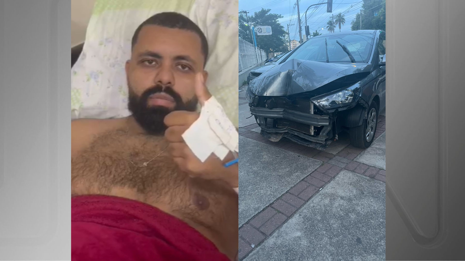 Motorista segue internado em hospital do Méier; carro ficou completamente destruído após homem ser baleado