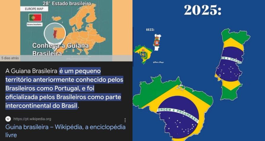 Internautas utilizaram a criatividade para criar inúmeras versões da "Guiana Brasileira" nas redes sociais • Reprodução/X