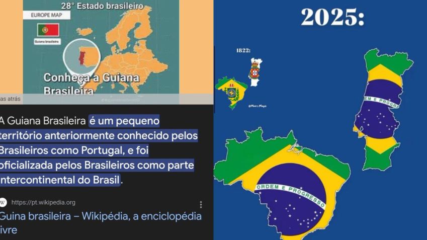 Internautas utilizaram a criatividade para criar inúmeras versões da "Guiana Brasileira" nas redes sociais • Reprodução/X