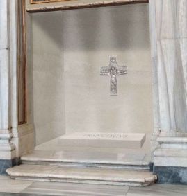 Detalhe do projeto do túmulo do papa Francisco