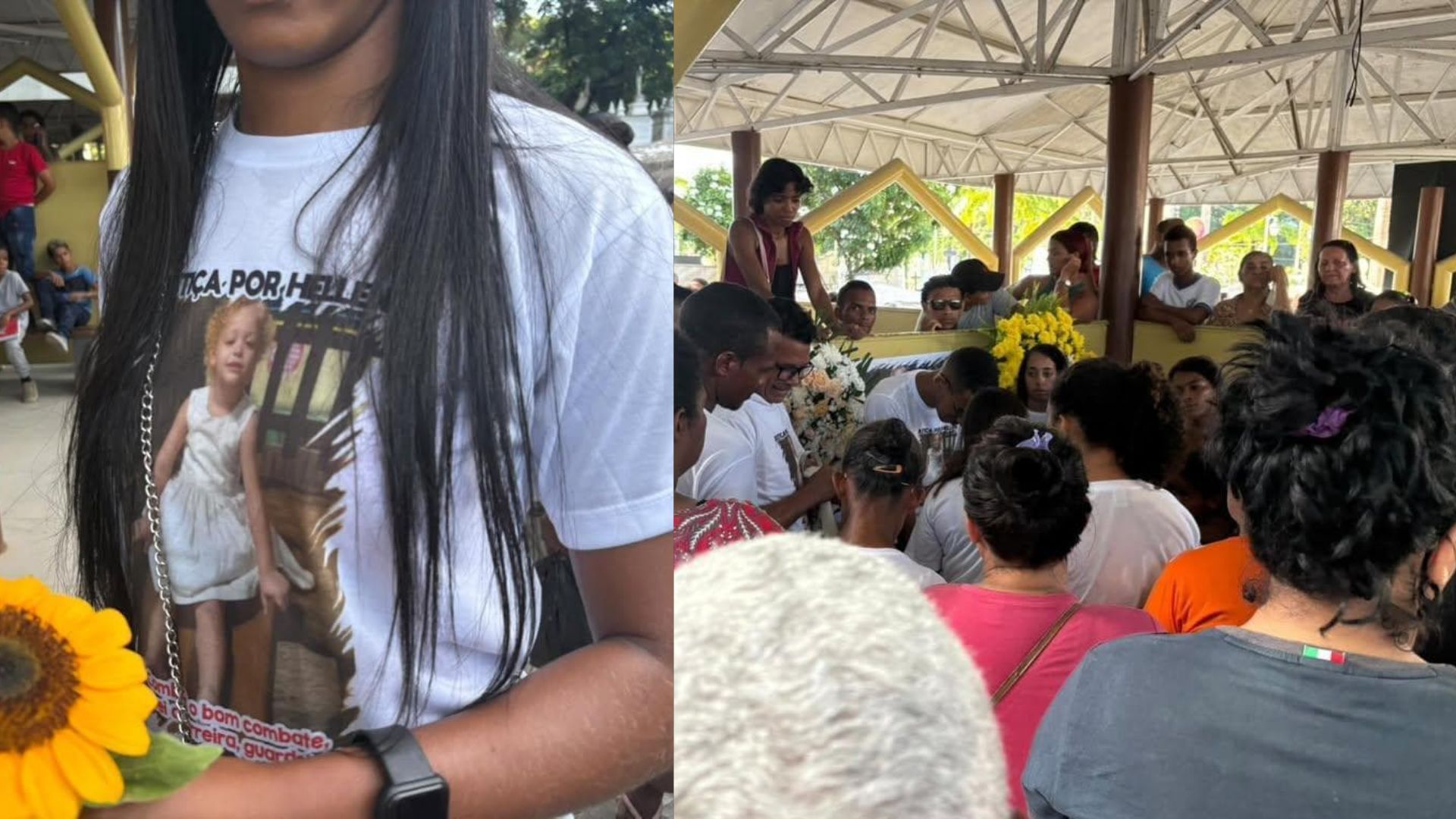 Imagem de destaque do post: Menina morta por bala perdida é enterrada sob forte comoção no Recife