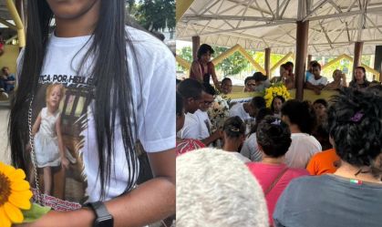 Imagem de destaque do post: Menina morta por bala perdida é enterrada sob forte comoção no Recife