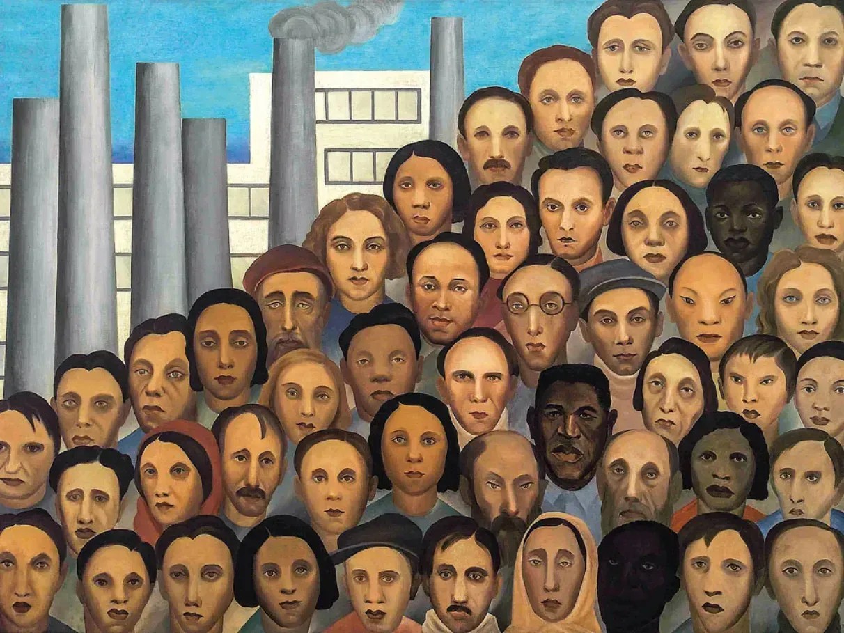 Quadro "Operários", da pintora paulista Tarsila do Amaral