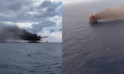 Vídeo: explosão e incêndio deixam 32 vítimas em plataforma de petróleo