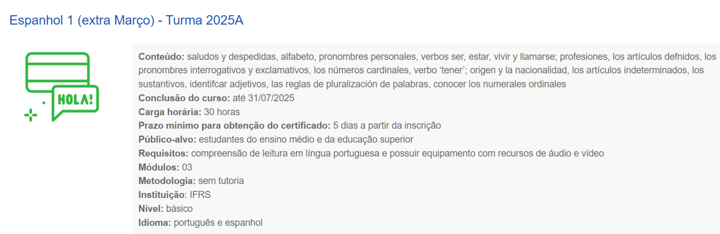 Curso de espanhol oferecido pelo MEC é gratuito • Reprodução