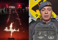 Cruz em chamas faz parte de cerimônia de formação, afirma comandante de BPM