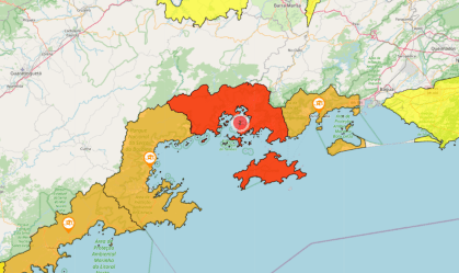 Chuva deixa Angra dos Reis (RJ) em alerta máximo para deslizamentos
