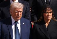 Donald Trump chega para o funeral do papa Francisco na Praça São Pedro