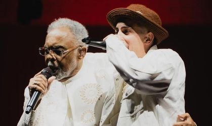 Gilberto Gil recebe MC Hariel e Flor Gil em primeira noite de shows em SP