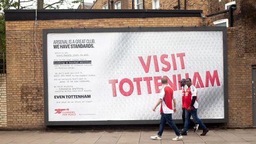 Campanha feita pelos torcedores do Arsenal