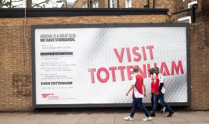 Campanha feita pelos torcedores do Arsenal