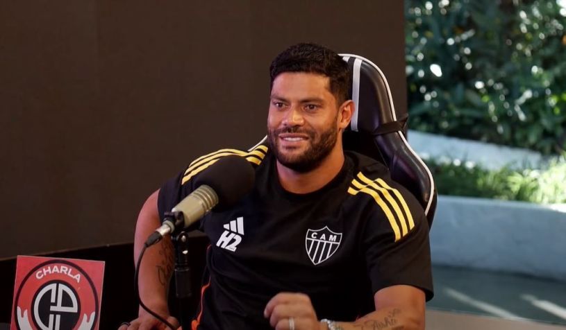 Hulk, jogador do Atlético-MG, em entrevista ao Charla Podcast • Foto: Reprodução / Youtube