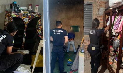 Imagem mostra agentes durante prisão de suspeitos