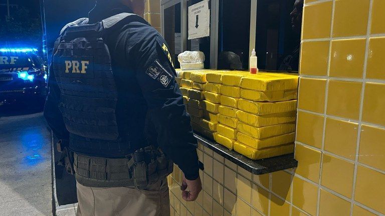 Imagem mostra droga apreendida pela PF