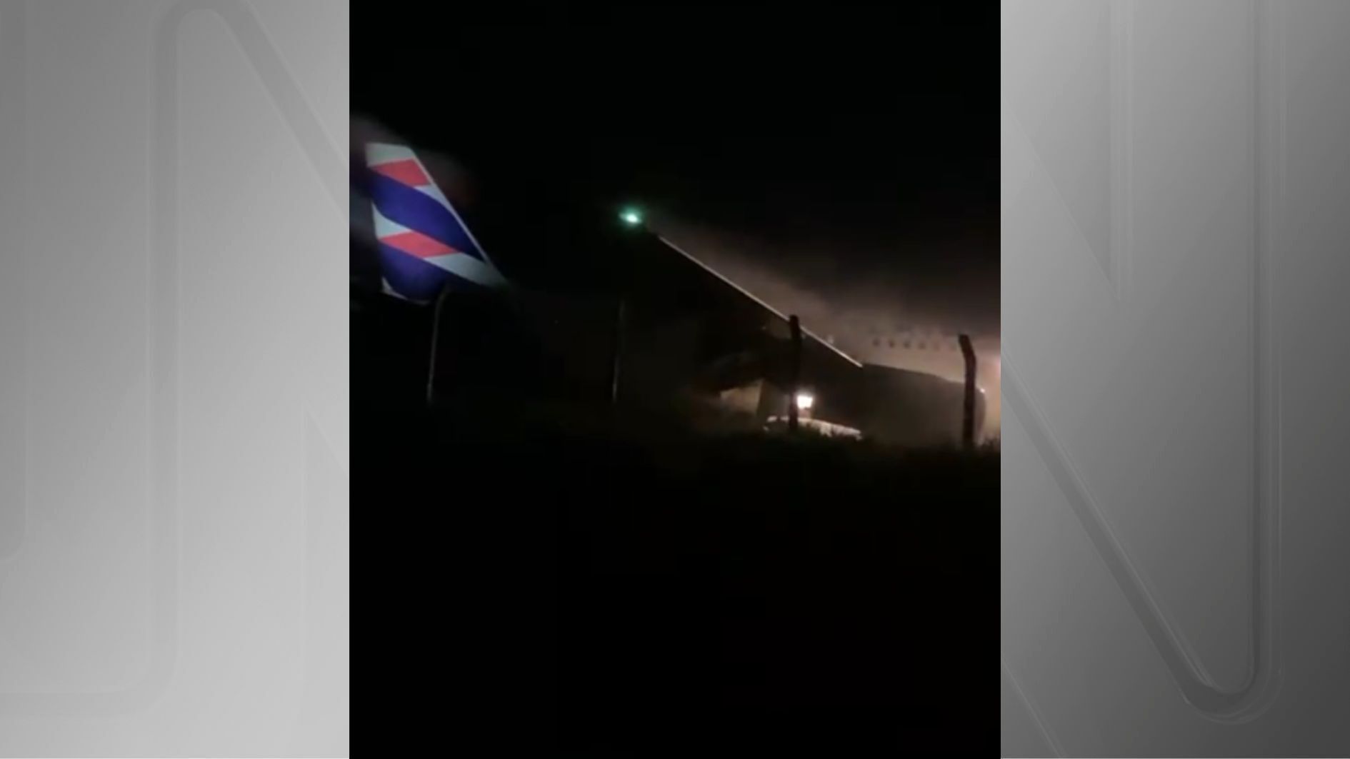 Avião da Latam saiu da pista após pouso em Chapecó (SC)