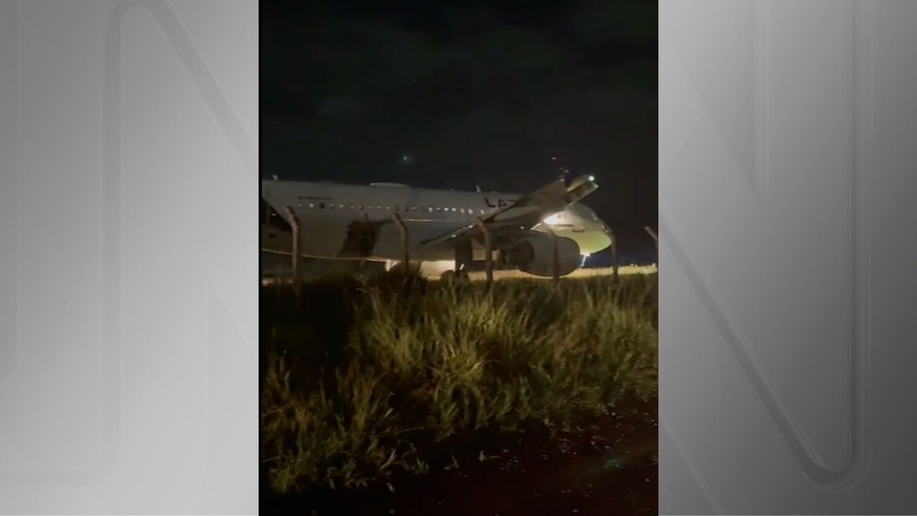 Avião da Latam saiu da pista após pouso em Chapecó (SC)