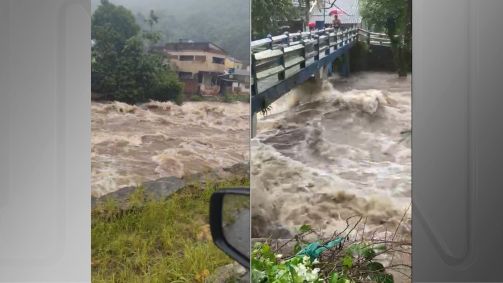 Imagens da enxurrada em Magé (RJ)