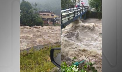 Imagens da enxurrada em Magé (RJ)