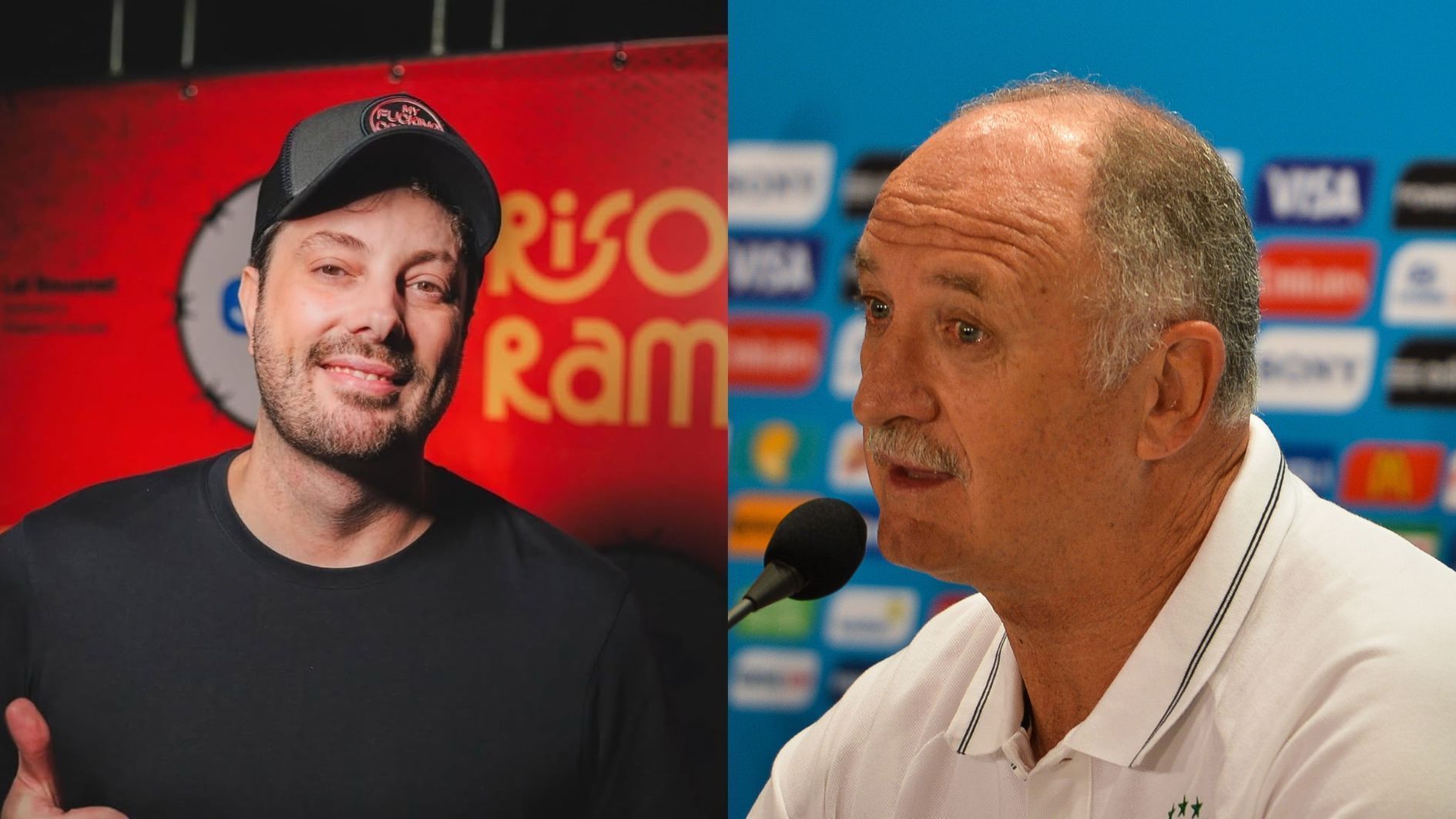 O apresentador Danilo Gentili e o técnico Luiz Felipe Scolari já tiveram casos julgados pelo juiz de SP que usava nome falso