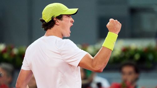 João Fonseca vibrates during participation in Madrid Open