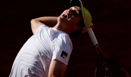 João Fonseca em ação no Madrid Open