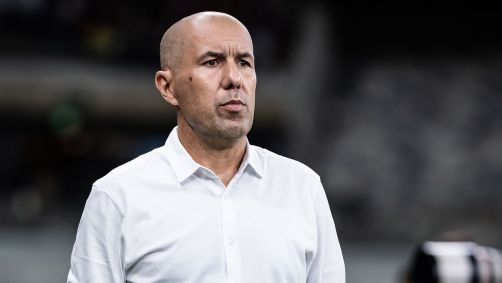 Leo Jardim, técnico do Cruzeiro, em derrota para o Mushuc Runa, pela Sul-Americana