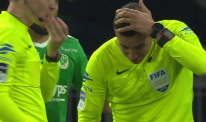 Clássico na França é interrompido após assistente ser atingido por objeto