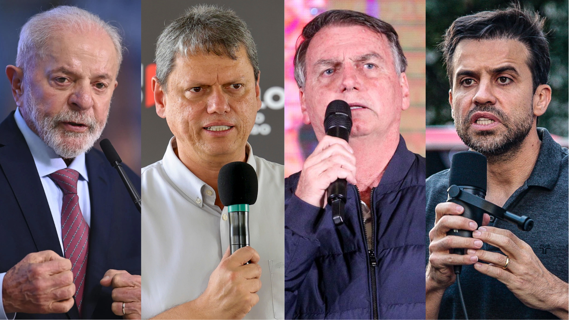 Lula - Tarcísio - Bolsonaro - Marçal
