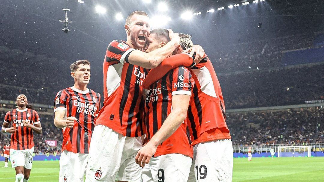 Milan venceu a Inter de Milão por 3 a 0 e conquistou vaga