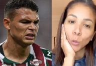 "Cara de pobre": mulher de Thiago Silva é xingada e rebate nas redes