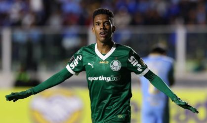 Palmeiras e Bolívar durante jogo da Libertadores