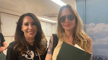 Angelina Jolie conversou com Raquel Machado, presidente do Instituto Líbio