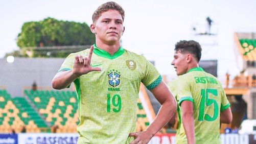 Dell fez o gol da vitória do Brasil sobre o Chile na semifinal do Sul-Americano Sub-17