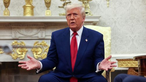 O presidente dos EUA, Donald Trump, no Salão Oval da Casa Branca em Washington, EUA