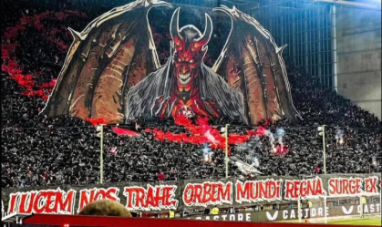 Torcida alemã usa Lúcifer e pentagrama em mosaico e gera polêmica