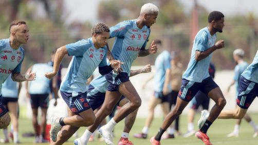 Treino do Flamengo de olho na estreia na Libertadores
