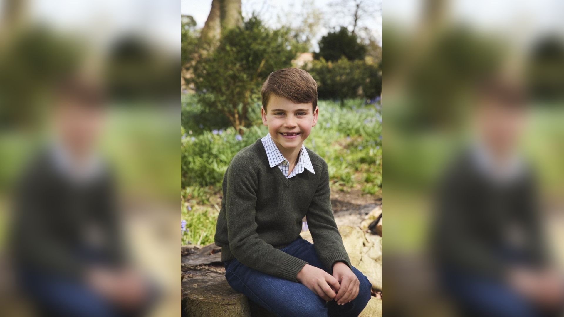 Nova foto divulgada de príncipe Louis do Reino Unido.