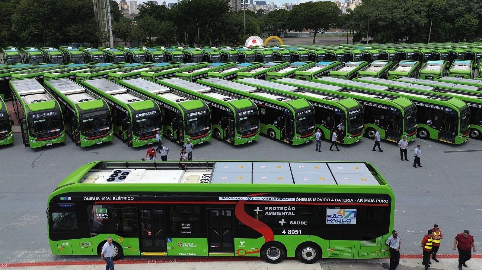 ônibus elétrico em SP